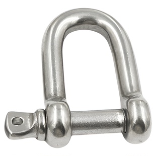 304不锈钢卸扣D型起重卸扣钢丝绳锁链条起重吊环连接扣弓形镀锌