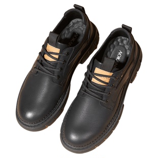 奥康 男鞋春秋商务休闲皮鞋男士低帮工装马丁靴运动皮鞋L