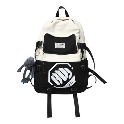 书包港风撞色双肩包流行款式