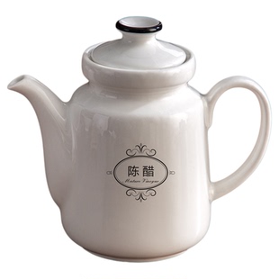 厨房陶瓷醋壶面馆专用酱油壶商用酒店辣椒油瓶饭店餐桌上醋瓶套装