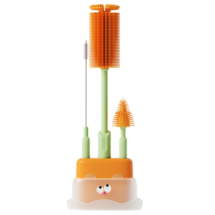 taoqibaby千毛硅胶奶瓶刷婴儿专用奶嘴吸管清洗刷子便携清洁套装