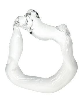 手工日本琉璃不规则异形透明戒指