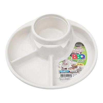 日本进口白色简约分格餐盘