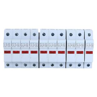 新款导轨式熔断器底座RT18-32X 熔断器座 带LED灯 熔断体1P 2P 3P