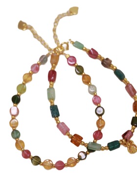 天然彩虹碧玺手链显白手串