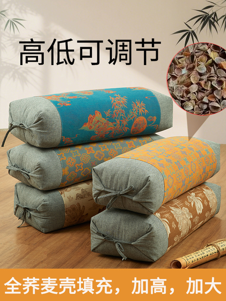 荞麦枕全荞麦壳枕头可调节颈椎枕头加高枕头侧睡枕头中老年高枕头