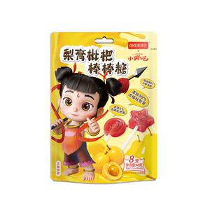 乖孩子梨膏枇杷棒棒糖果儿童休闲零食无添加润喉糖独立包装48g