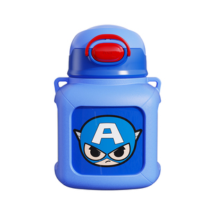 迪士尼儿童保温水杯小方形保温杯带吸管316不锈钢背带男孩蜘蛛侠