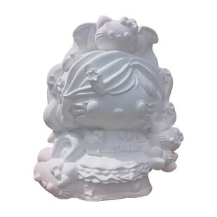 网红款石膏娃娃大号白胚儿童手工diy广场公园摆摊彩绘存钱罐玩具