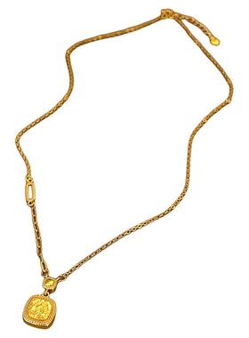 古里雅沙金碎碎冰方糖项链高级感