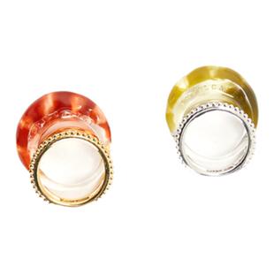 PUPILCASKET‘漂浮冰块’组合戒 小众设计高级感原创树脂叠戴戒指