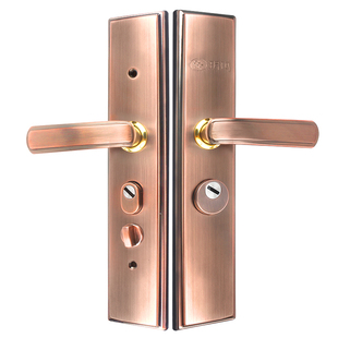 玥玛不锈钢防盗门锁执手锁家用大门锁门把手通用型超C级锁芯套装