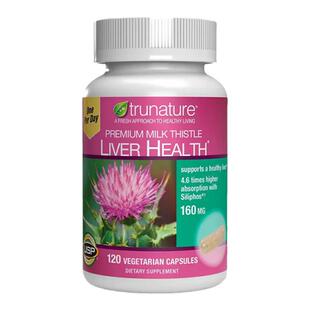 【自营】trunature进口水飞奶蓟草精华胶囊成人熬夜解酒护肝120片