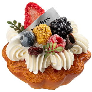 仿真水果蛋挞模型太阳花边蛋挞法式面包橱窗装饰摆件食物拍摄道具