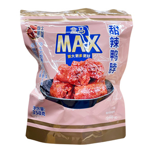 盒马代购MAX甜辣鸭脖358g熟食肉食即食零食解馋充饥夜宵休闲小吃