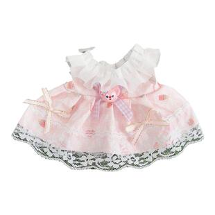 二十厘米娃衣20cm棉花娃娃连衣裙公主裙碎花裙子玩偶换装衣服