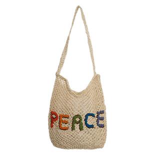 The Jacksons 小众百搭法式手工编织草编包度假出游单肩手提包女