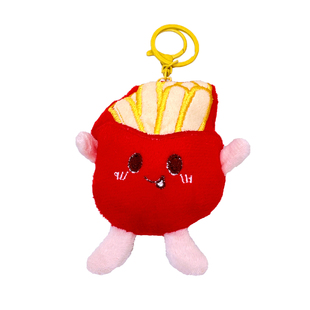 汉堡钥匙扣小挂件创意鸡腿毛绒公仔玩偶礼品书包娃娃可爱玩具挂饰