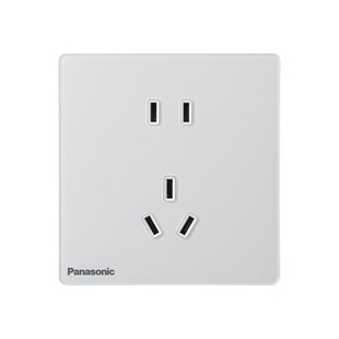 松下焕承面板菱花白开关插座家装86型五孔/一开五孔/一二三四开