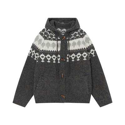 FORNINES费尔岛连帽针织毛衣