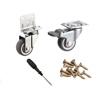 适用折叠桌宜家诺顿加装万向轮移动配件静音耐用带刹车脚滑轮轱辘