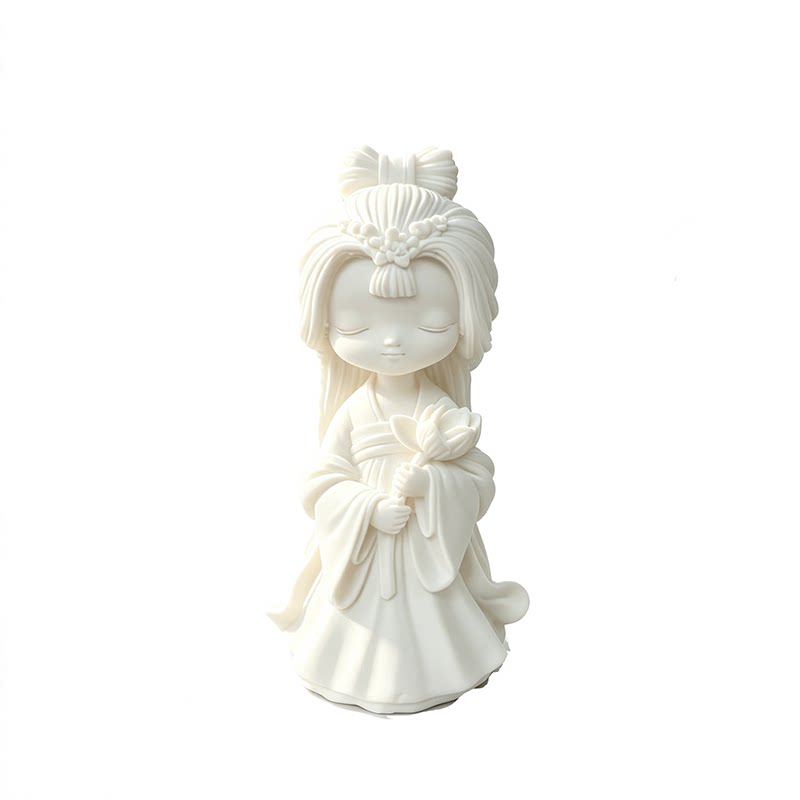 古风四大美人涂色石膏摆件