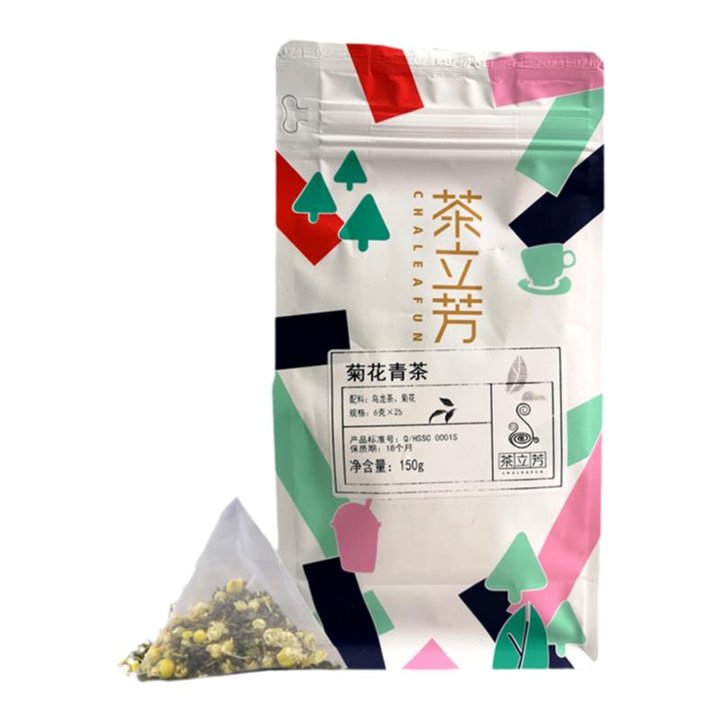 茶立芳茗花谷菊花青茶三角茶包