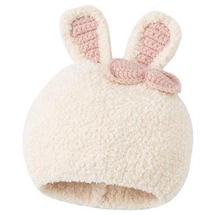 戴维贝拉女童帽子冬季保暖新款儿童卡通帽子小童女宝宝可爱套头帽