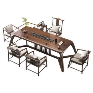 实木茶桌新中式2026新款高端轻奢家用办公室茶台茶桌椅组合罗汉床