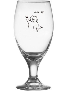 原创简笔画卡通玻璃高脚杯