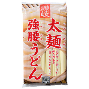 日本进口赞岐粗乌冬面600g 讃岐太面强腰 乌冬面正宗手造口感劲道