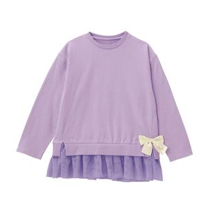 日韩风女童宝宝 甜美上衣 春秋蝴蝶结网纱装饰 公主风棉质长袖T恤