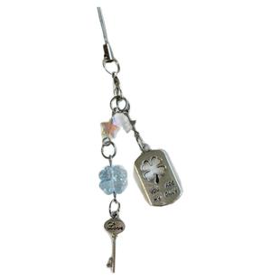 幸运草手机链挂绳串珠风铃相机包包挂饰钥匙扣百搭四叶草挂件礼物