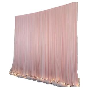 2021新款婚庆背景纱幔婚礼舞台生日场景布置网纱幕布装饰打底布幔