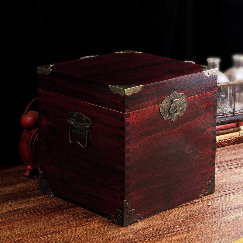 香樟木带锁小木箱实木樟木箱木质木制收藏收纳整理木盒储物箱盒子