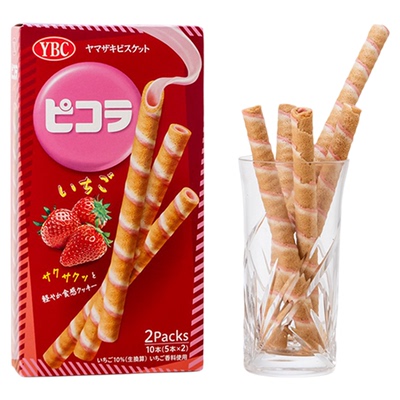 日本YBC草莓牛奶夹心饼干零食