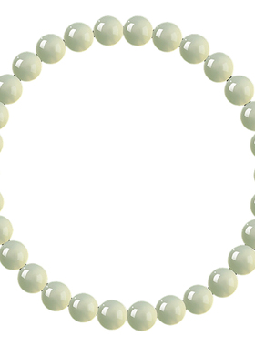 真品和田玉渐变手串女款官方旗舰店白玉晴水碧玉手链妈妈女友礼物