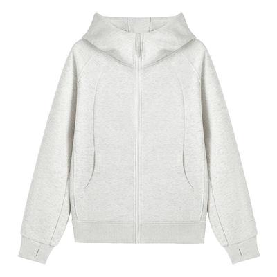 幸棉加绒修身卫衣女款2025新款秋冬加厚保暖连帽短款上衣韩系外套