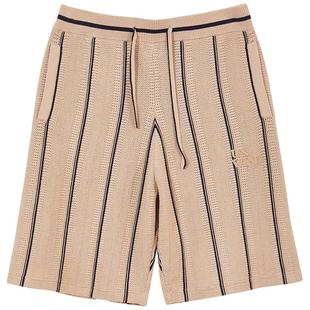 杰克琼斯outlets春季新款男士宽松裤子字母贴布抽绳休闲短裤男装