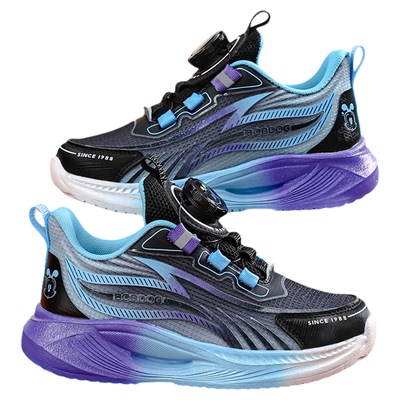 巴布豆男童防滑旋转纽扣运动鞋