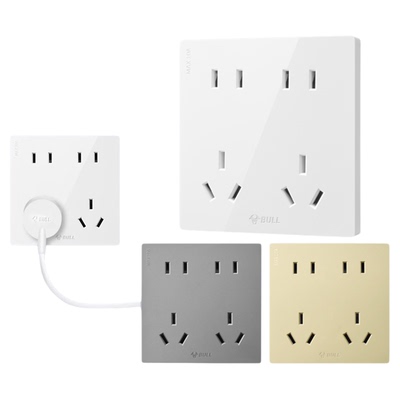 【官方正品】公牛10孔插座