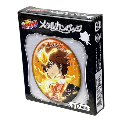 有货 日本正版 家庭教师REBORN 椭圆金属闪吧唧徽章胸针盲盒 周边