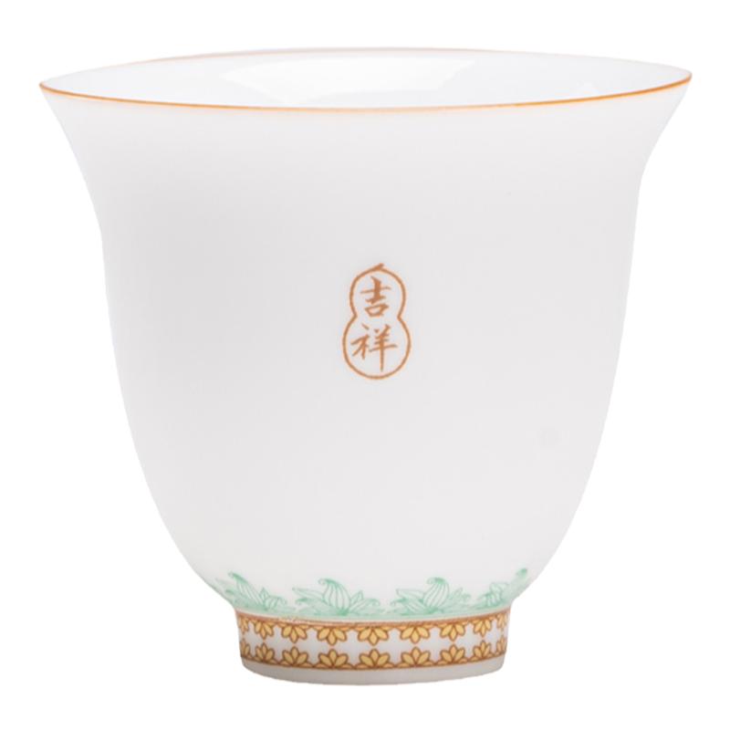薄胎甜白瓷茶杯陶瓷杯子主人杯单茶杯