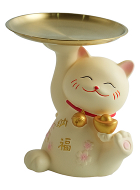 招财猫糖果盘创意酒店前台收银台