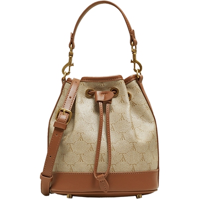 TATA他她女包2025冬季新款手提包时尚百搭单肩小众水桶包X3528DX5