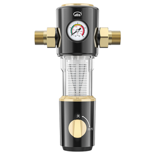 前置过滤器自动反冲洗大流量家用全屋中央自来水净水器全铜滤水器