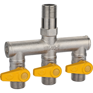 全铜活接三通四通五通阀带开关一分两路二出水热水器水管分流球阀