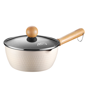 【旗舰新品】爱仕达陶瓷不粘奶锅家用小汤奶锅多功能煮面锅雪平锅