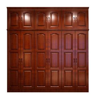 现代中式香樟木衣柜全实木原木衣柜卧室家用大衣橱34五六门储物