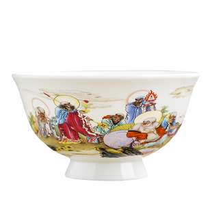 景德镇陶瓷碗国学名著人物故事西游记罗汉八仙麒麟长命百岁福寿碗